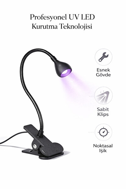 ONNA PROFESSIONAL Masa Sabitlemeli Poly Jel Üst Form Tırnak Kurutucu Uv Led L...