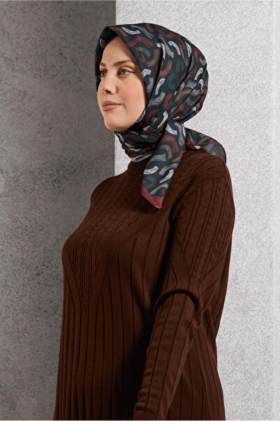 Alvina ALVİNA ВІЗЕРУНКОВИЙ ШАРФ 8504 - З ПАСОМ І ДЕТАЛЯМИ КРОЮ