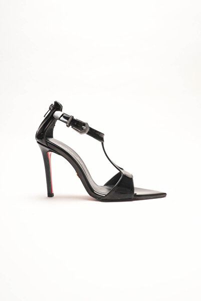 Ayakkabı Ateşi Pantofi stiletto cu toc subțire, cu vârf ascuțit, cu detaliu d...