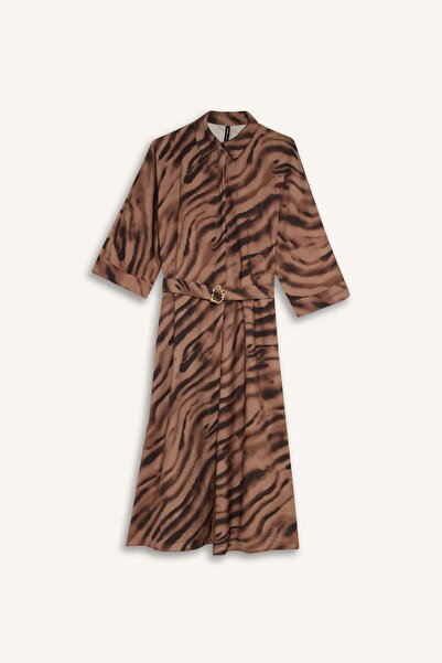 DeFacto Shirt Collar Half Sleeve Dress G3424Ax25Au