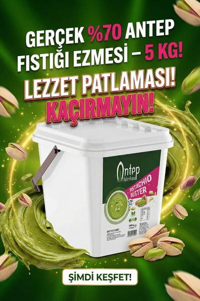 ANTEP FABRİKASI %70 Antep Fıstık Ezmesi 5 Kg ( Gerçek Antep Fıstığı Ezmesi )