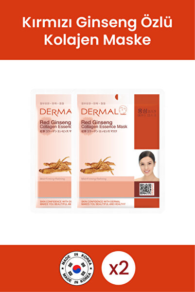 Dermal Arındırıcı, Serinletici, Sıkılaştırıcı Kırmızı Ginseng Özlü Kolajen Ma...