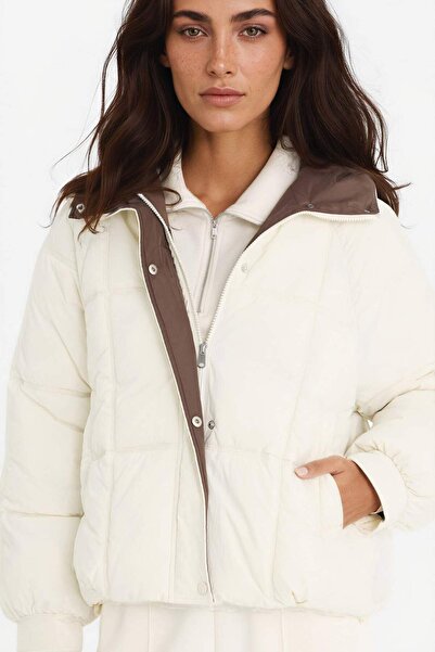 DeFacto Regular Fit Hooded Zippered Short Puffer Jacket F2144Ax25Wn