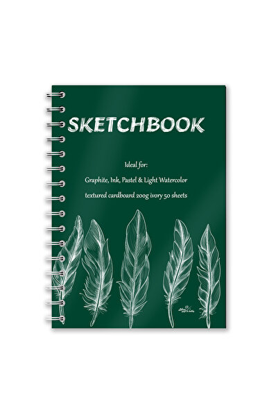 Libra A5 sketchbook 50 sheets, textured ivory color