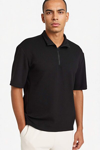 DeFacto DeFactoFit Standard Fit Stand γιακά με φερμουάρ Αθλητικό υφασμάτινο μ...