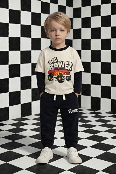 DeFacto Pantaloni de sport pentru băieți Cargo Fit cu imprimeu G6146A526SP