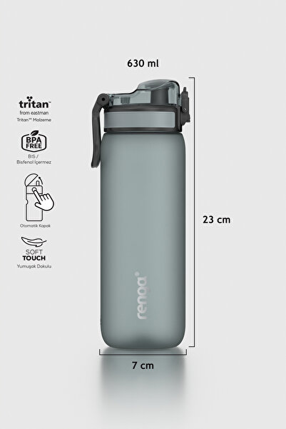 Renga Rybo-X Soft Touch 630 ml Tritan Matara 912160 Siyah