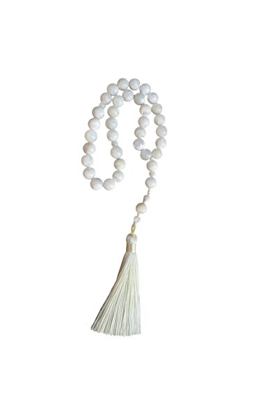 Generic مسبحة من الصدف الأبيض 10 مم