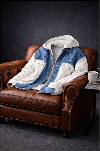 KUN SPORTSWEAR Jachetă din denim vintage cu inserții, design modern, supradim...