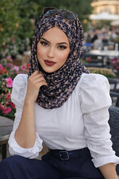 Aişe tesettür شال صبغ أسود جاهز مطوي