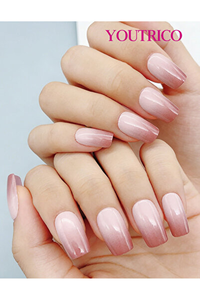 Youtrico 16 Fingers Glitter Nail Polish Stickers Self-Adhesive DIY