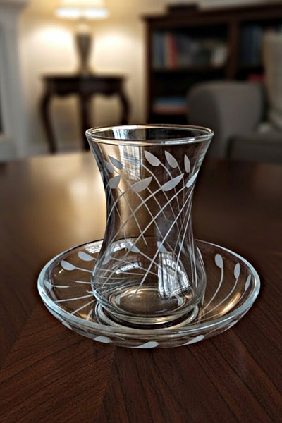 DECOSTYLE Paşabahçe Mila Dekorlu İncebelli 12 Parça 6 Kişilik Çay Takımı 125c...