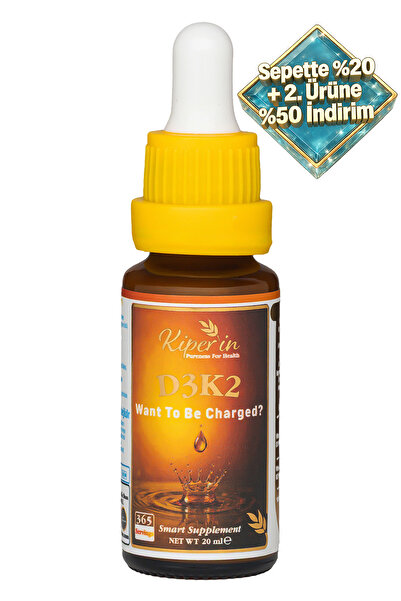 Kiperin D3K2 | Vitamin D3 (1000 IU) & K2 (25mcg) | Kaliteli İçerik | Pureness...