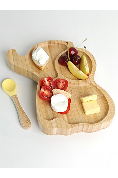 PlateraShop Farfurie din bambus pentru copii – model Elefant, cu ventuză anti...