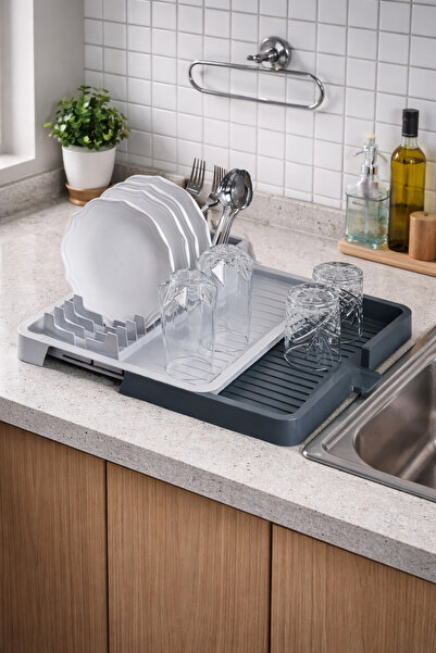 Citim Açılır Kapanır Sürgülü Bulaşık Kurutma Sepeti - Sürgülü Bulaşıklık