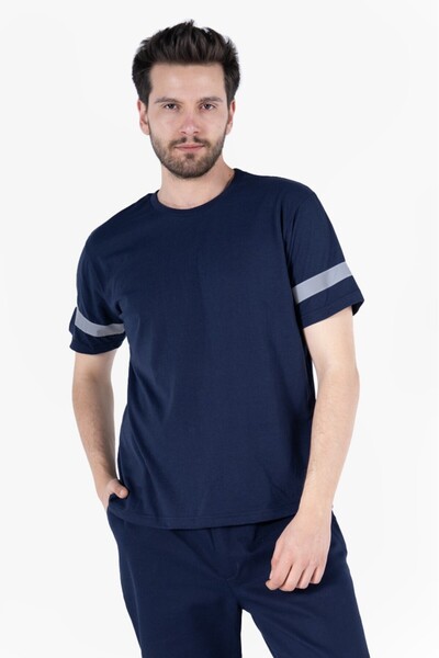 T-Shirt Reflektörlü Bisiklet Yakalı İş Tişörtü