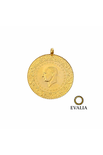 Evalia Takı 1 Adet Yarım Altın Kaplama Kolye Ucu