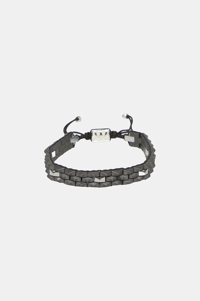 W Collection Hematite Stone Bracelet