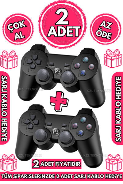 Maybax Ps3 Kablosuz Analog Oyun Kolu Dualshock Wireless Joystick Controller D...