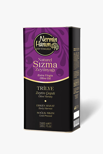 Nermin Hanım Zeytinliği Trilye - Erken Hasat Soğuk Sıkım Zeytinyağı (5 lt )