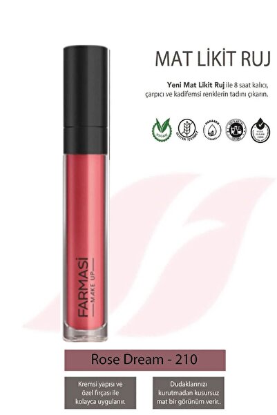 Farmasi Mat Likit Ruj 4 Ml 210 Rose Dream