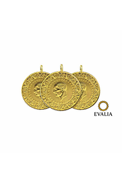Evalia Takı 3 Adet Yarım Altın Kaplama Kolye Ucu