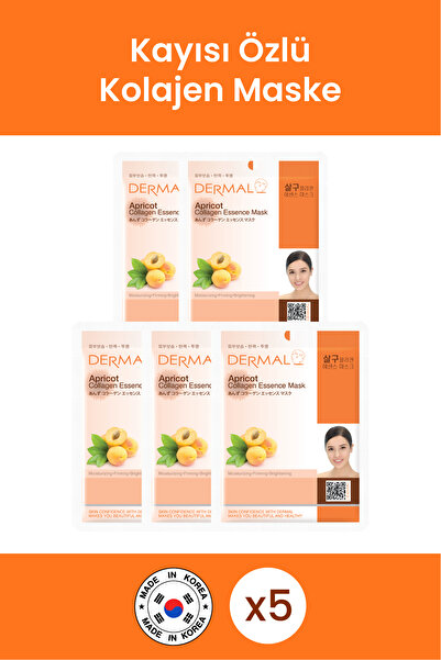 Dermal Nemlendirici, Sıkılaştırıcı Ve Aydınlatıcı Kayısı Özlü Kolajen Maske 2...