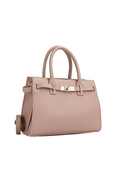 Posete Fagaras Poseta Piele Louise - Roz-Pudra, Geanta Office din Piele Natur...