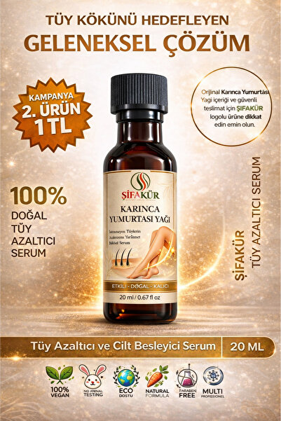 ŞİFAKÜR BİTKİSEL SAĞLIK ÜRÜNLERİ Karınca Yumurtası Yağı 20 Ml | Bitkisel Tüy ...