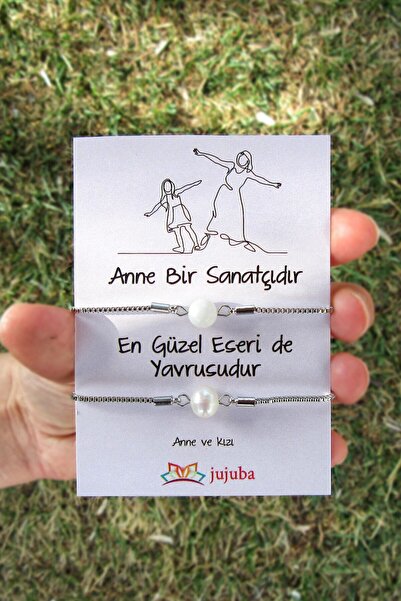 Anpiel Doğal Sedef Ve Gerçek Inci Anneler Günü-anne Kız Çocuk Zincir Bileklik