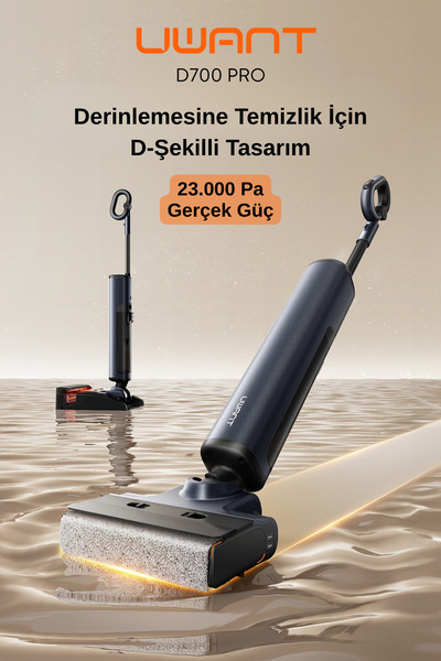 UWANT 23.000 Pa Emiş Gücüne Sahip Standlı Şarjlı Dikey Süpürge D700 Pro