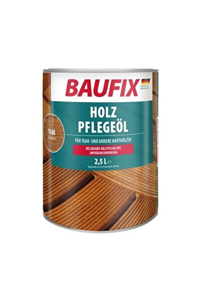 BAUFİX Holz Pflegeöl Solvent Bazlı Tik Yağı Farblos 2,5 Lt