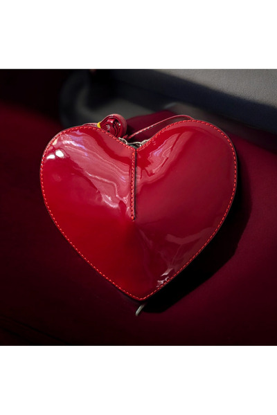 valentina victoria VALVİC HAKİKİ DERİ KALP ŞEKLİNDE ABİYE GECE ÇANTASI