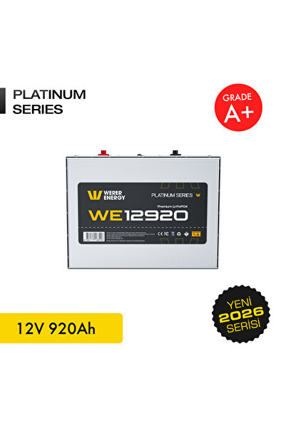 WERER ENERGY 12V 920Ah LiFePO4 Platinum Series Bluetooth'lu Lityum Demir Fosf...