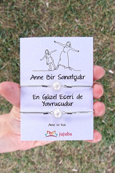 Gerçek Inci Anneler Günü-anne Kız Çocuk Zincir Bileklik
