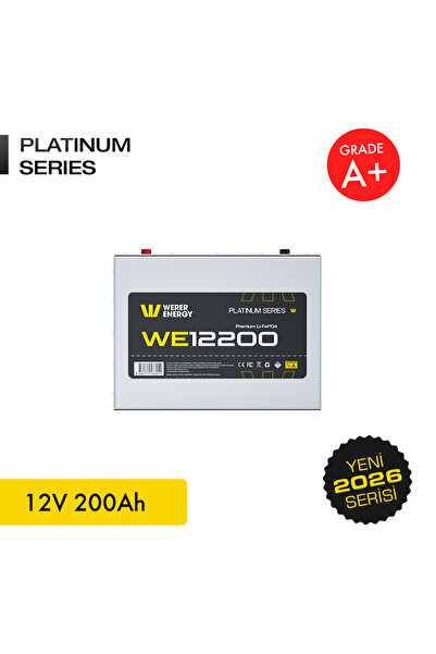 WERER ENERGY 12V 200Ah LiFePO4 Platinum Series Bluetooth'lu Lityum Demir Fosf...