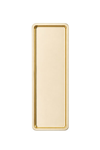 Kitchen Design Lab Paslanmaz Çelik Gold Renk Dikdörtgen Dar Metal Düz Sunum T...