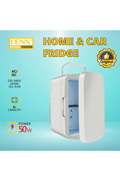 Generic ثلاجة صغيرة من دينكس سعة 8 لترات للمنزل والسيارة، مبرد ومسخن كهربائي ...