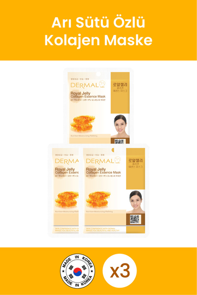 Dermal Nourishing, Moisturizing, Purifying Royal Jelly Extract Collagen Mask ...