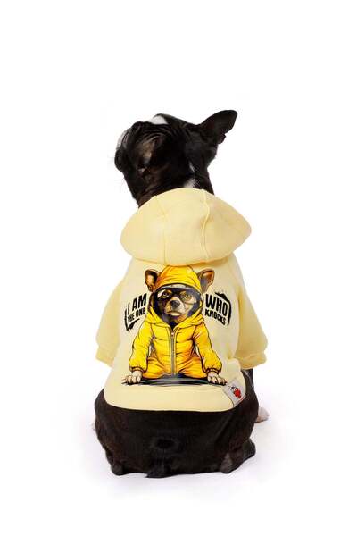 fouramour هوديي كلب بقلنسوة صفراء فاتحة اللون أصفر فاتح "بريكنج باد"