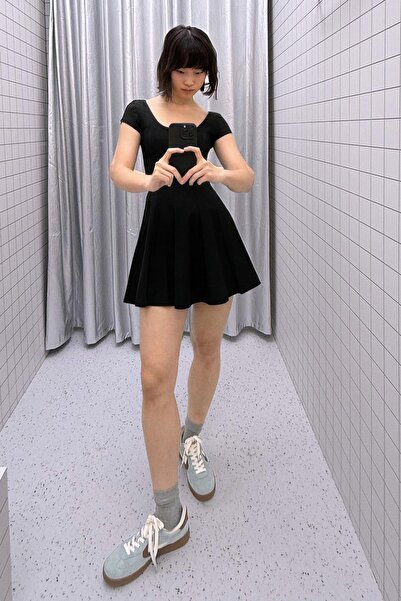 Bershka Bengal mini elbise, kloş etekli