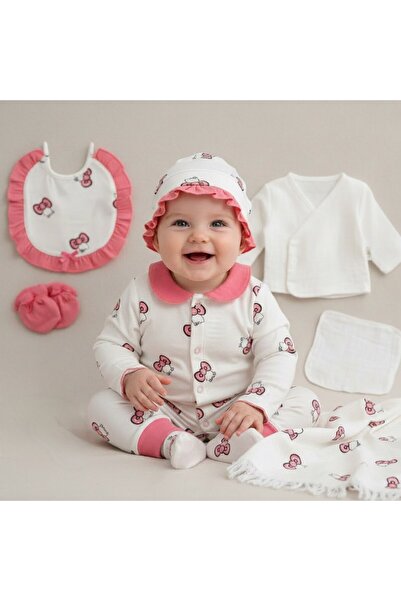 MİLAYS LİFE HOME COLLECTİON Kız bebek Hello Kitty Figürlü müslin kumaş Yenido...