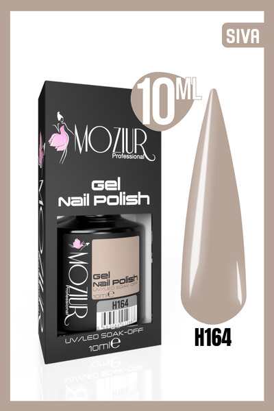 MOZIUR Kalıcı Oje Uv Led H164 (BEJ SERİSİ) 10ml