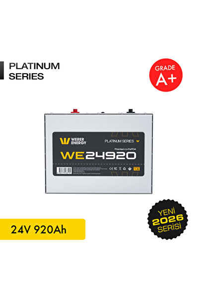 WERER ENERGY 24V 920Ah LiFePO4 Platinum Series Bluetooth'lu Lityum Demir Fosf...