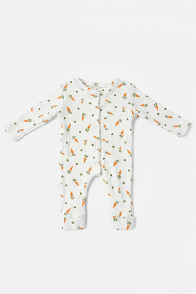 pelossi Baby Carrot Patterned Cotton Baby Romper with Carrot Pattern for 3-6-...