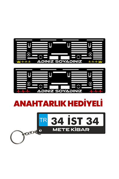 otopleksi Isimli Plakalık 2 Adet Takmatik Kişiye Özel Plakalık +Pleksi Anahta...