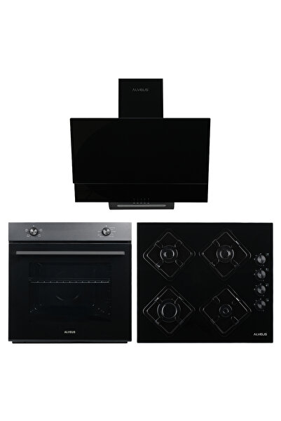 Alveus 850 Siyah 3'lü Ankastre Set(ad07-a10-af850)
