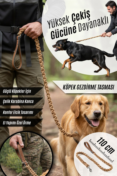 pasiole Köpek Gezdirme Kayışı – Dayanıklı Deri, Büyük & Orta Irk İçin Sağlam ...