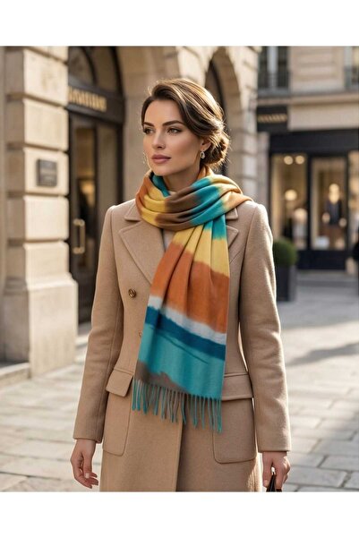 Cashmere KAŞMİR DEGRADE YÜNLÜ OMUZ ŞALI-14