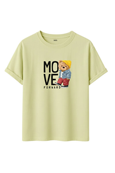 DK DAKSEL Tricou multicolor Move Forward Teddy Bear cu imprimeu bumbac 100% î...